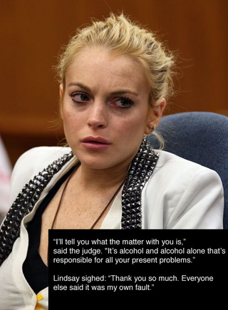 Illustration for article titled Corny Courtroom Humor, Starring Lindsay Lohan